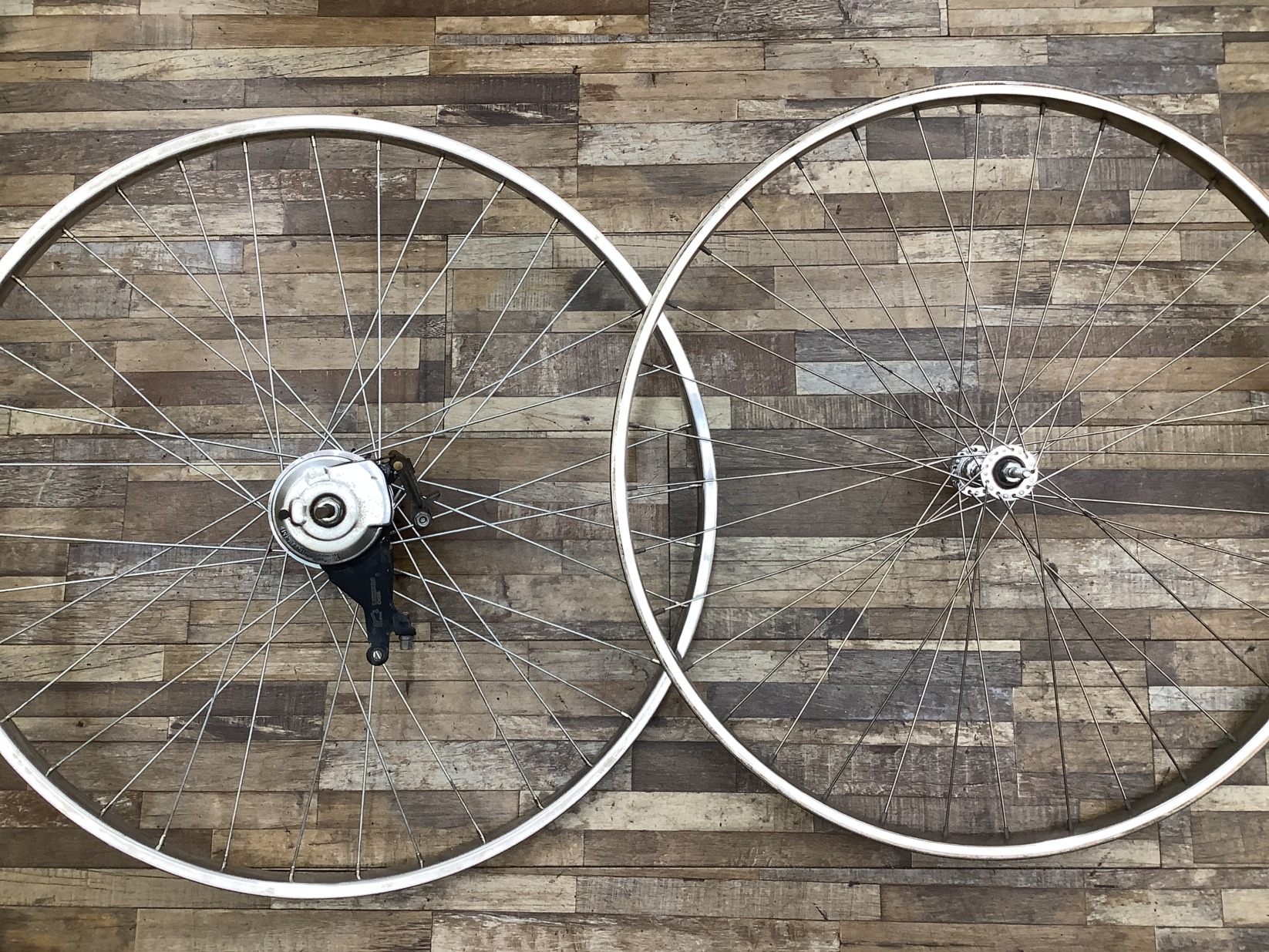 W66 Panasonic ViVi DX パナソニック ビビ・DX(BE-END635)26インチ 電動アシスト自転車 前後ホイールセット