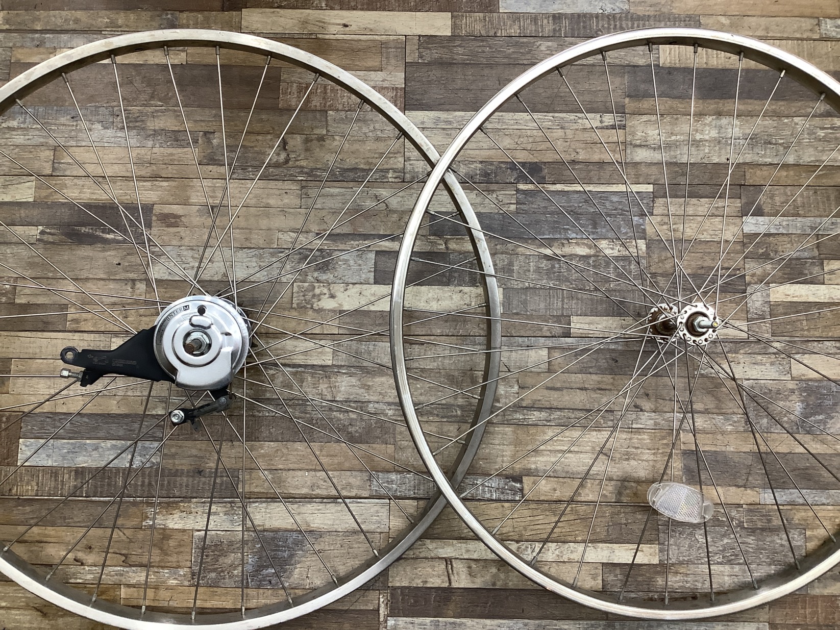 W83 Panasonic Lithium ViVi DX パナソニック リチウムビビ・DX(BE-END634T2)26インチ 電動アシスト自転車 前後ホイールセット