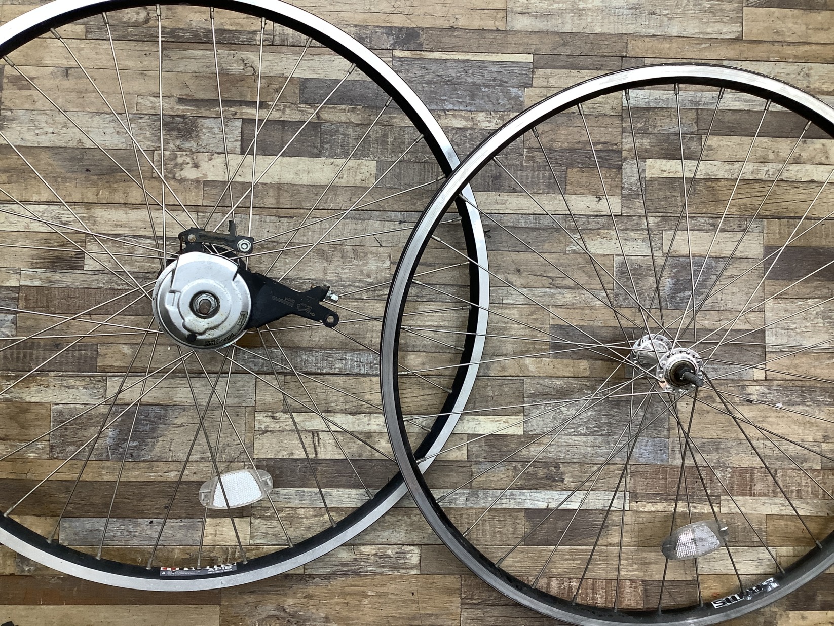 W84 BRIDGESTONE HYDEE.II ブリヂストン ハイディーツー(HY626C)26インチ 電動アシスト自転車 前後ホイールセット