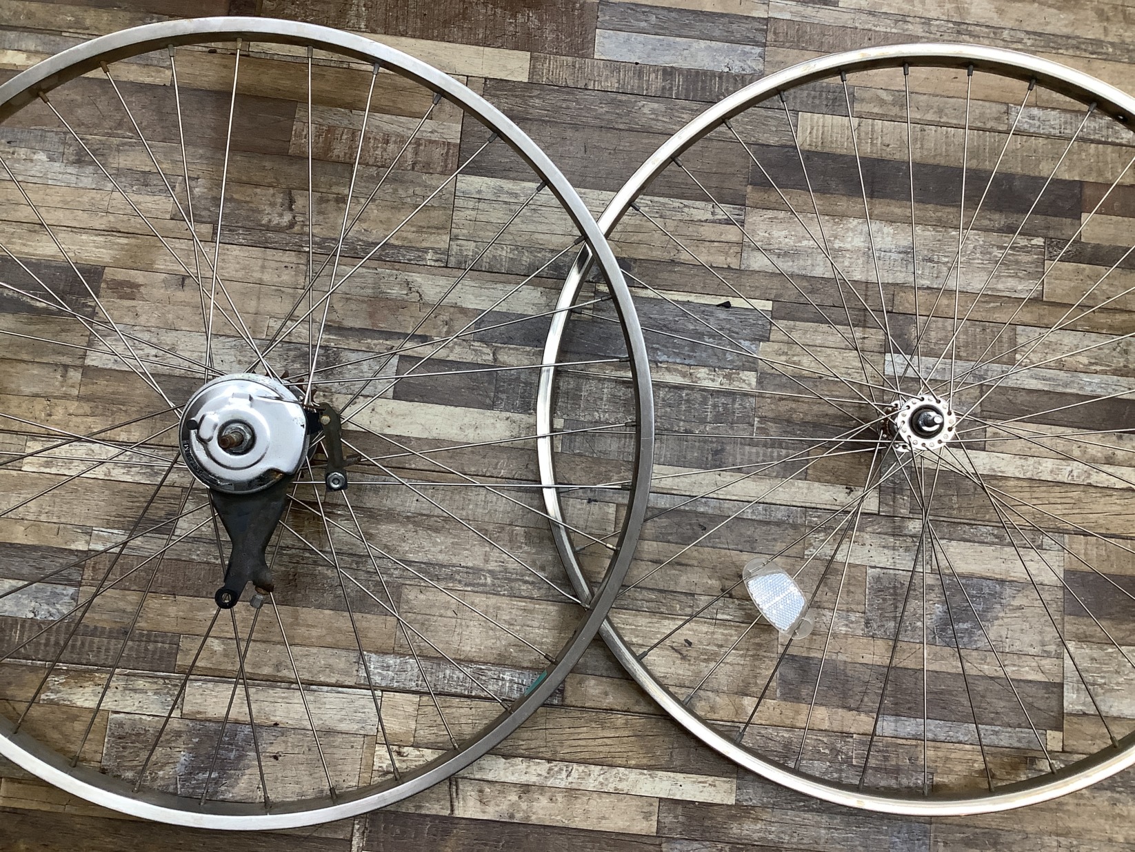 W85 Panasonic ViVi STYLE DX パナソニック ビビスタイル・DX(BE-ELDS63F)26インチ 電動アシスト自転車 前後ホイールセット