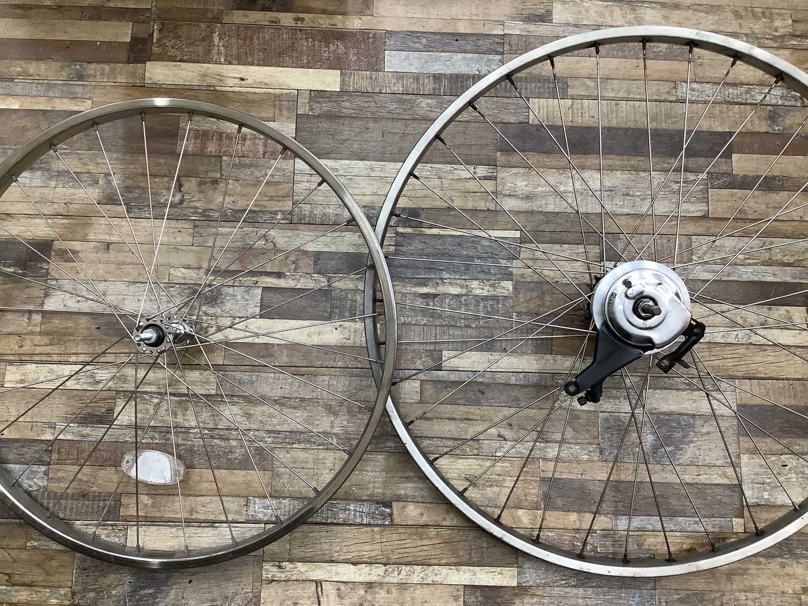 W87 YAMAHA PAS ヤマハ パス リトルモア リチウム(PC26)前22/後26インチ 電動アシスト自転車 前後ホイールセット