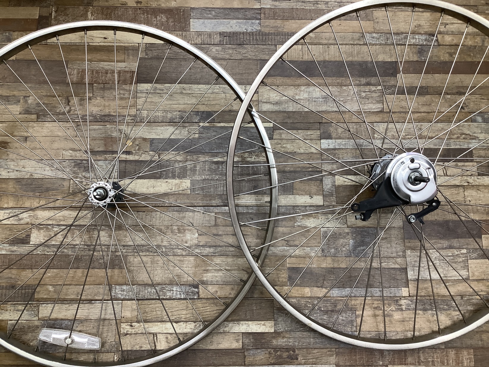 W94 Panasonic Timo DX パナソニック ティモ・DX(BE-ELDT753V2)27インチ 電動アシスト自転車 前後ホイールセット