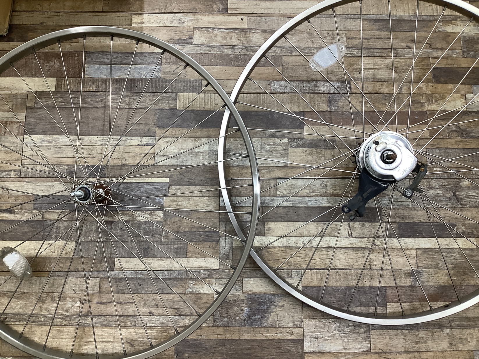 W98 YAMAHA PAS Natura L DX ヤマハ パス ナチュラL デラックス(PM26NLDX)26インチ 電動アシスト自転車 前後ホイールセット