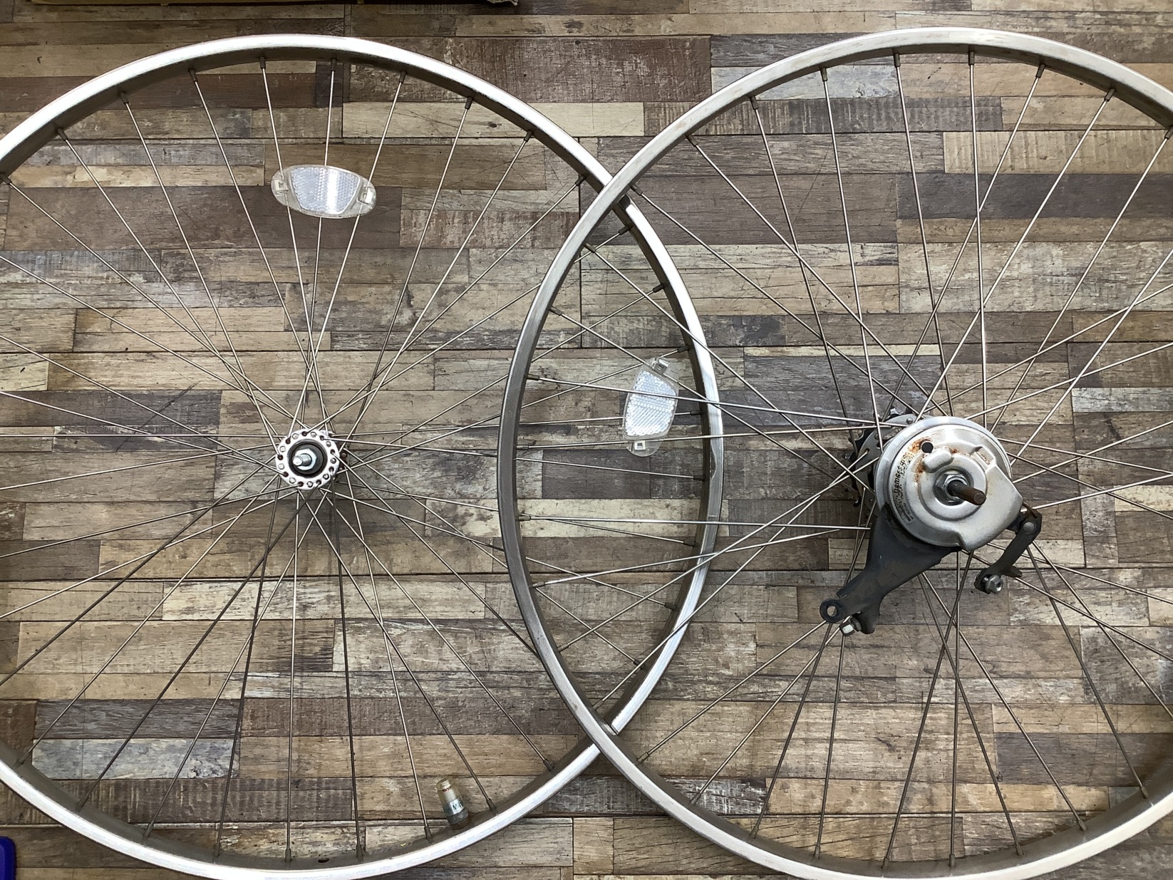 W124 BRIDGESTONE Assista DX ブリヂストン アシスタ DX(A6D84)26インチ 電動アシスト自転車 前後ホイールセット